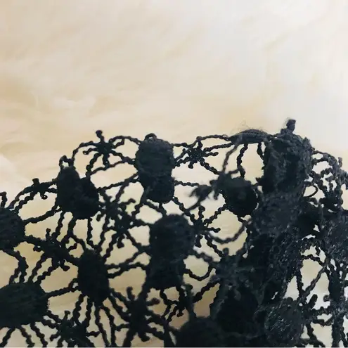 French Connection  Black Lace Peplum Midi Dress Bodycon Long Sleeve Size‎ 4 New