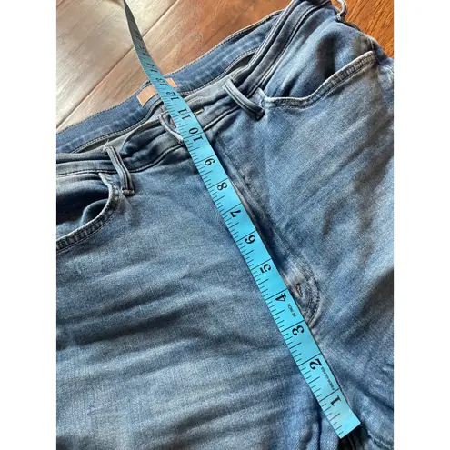 MOTHER Denim The Hustler Ankle Fray Jeans Size 31 Healing Jar Blue Wash Mid Rise