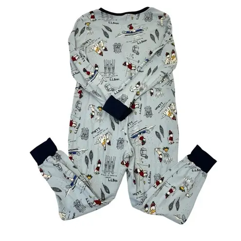 LL Bean Long John PJ Pajama Waffle 1