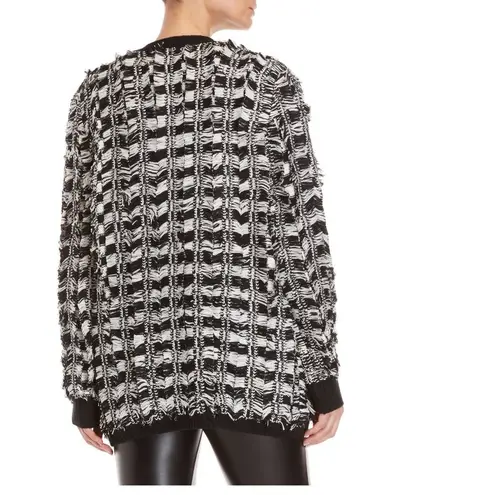 Religion women's M medium fringe yarn open front pocketed cardigan jacket