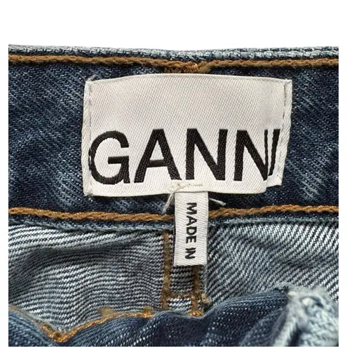 Ganni Swigy Rigid Denim Cotton Mid Rise 5-Pocket Zip Fly Jeans Size 31