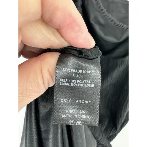 ASTR The Label Open Back Plisse Midi Dress Size Small Black