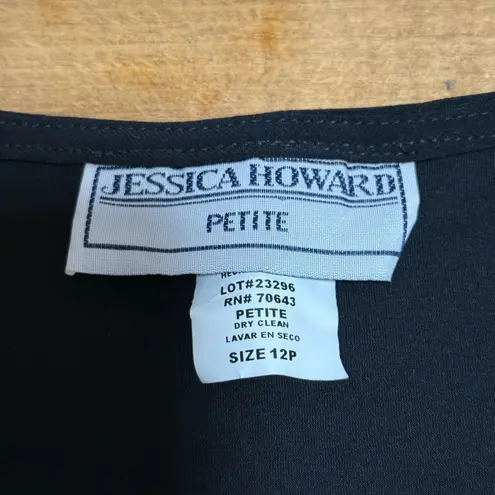 Jessica Howard black Cocktail Dress Whimsygoth Vintage Petite 12