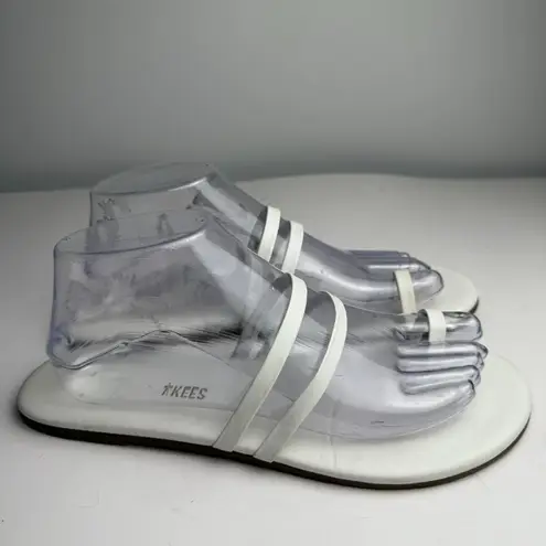 Tkees Leah Sandals Leather Cream Size 9