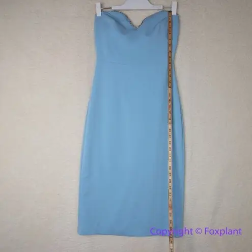 Monique Lhuillier ML Strapless Sweetheart Dress blue, size 4