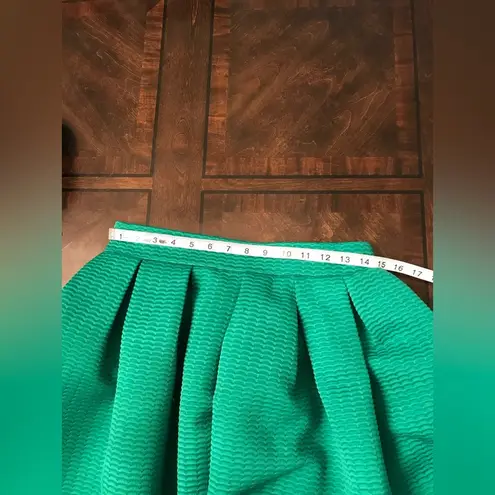 Retro Repro Vintage Look Green Full Box Pleat Midi Skirt Size M