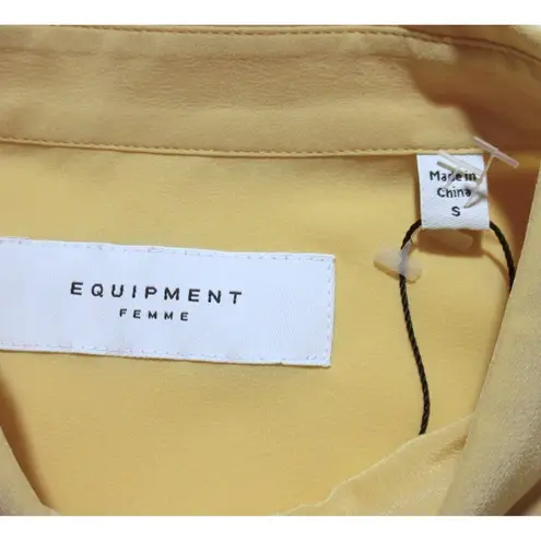 Equipment NWT Slim Signature in Buff Washed Silk Button Down Shirt S $250