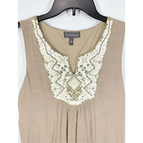 Luxology embroidered gauze dress size 10