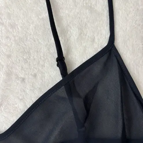 Lafayette 148 New York Dress Womens Size Small Navy Blue Sheer Mini Dress