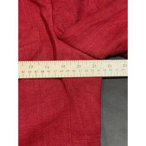 Vtg Lord & Taylor Size 12Red 100% Silk Blazer E0130 Red