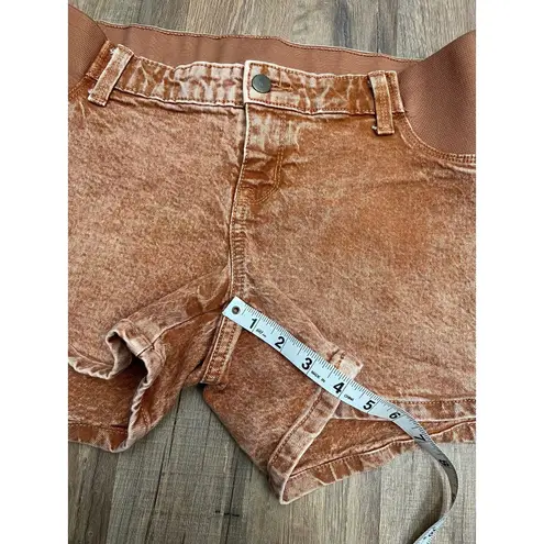 Isabel Maternity by Ingrid & Isabel Denim Shorts Sz 4 High Rise Pregnancy Brown
