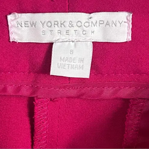 Women's New York & Company Bright Pink Classic Stretch Dress Pants Size 8 (A1)