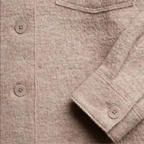 Banana Republic  Wool Shirt Utility Jacket XS Tan Oversized Shacket Minimalist