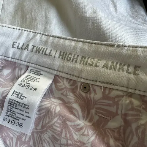 Tommy Bahama  Ella Twill High Rise Ankle Jeans White Size 8 Preppy Vacation