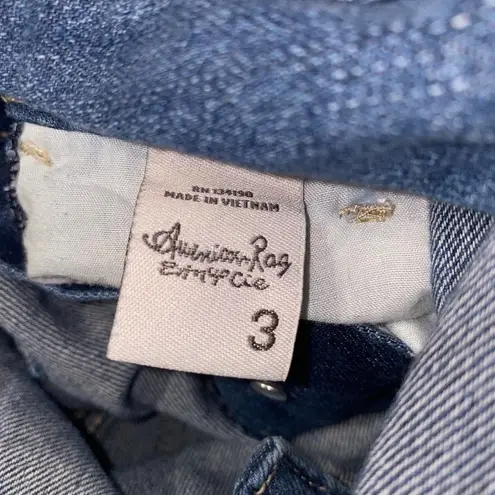 American Rag CIE Denim Distressed Overalls size 3 Two front and back pockets