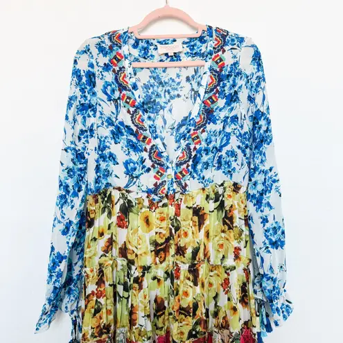 Rococo Sand Women Silk Maxi Dress Size XS Multicolor Floral Boho Resort Romantic