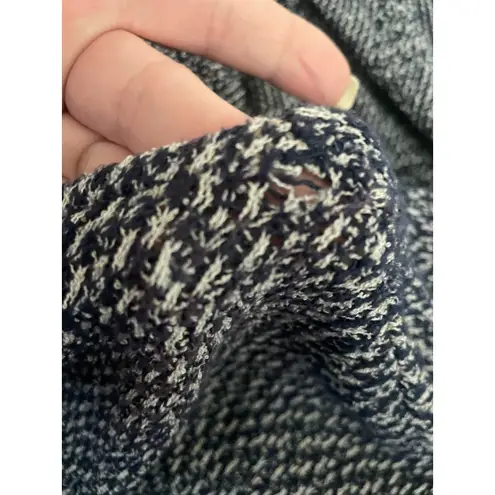 Earthbound Trading Co Women Open Front Cardigan Long Line Lightweight L Navy Blue Size L