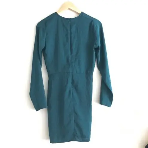 Missguided New green satin wrap mini dress