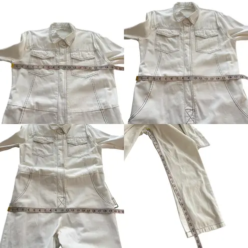 BURU Small Josephine Jumpsuit in White Painter’s Utility Boiler Suit