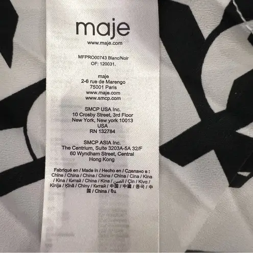 Maje Rosyla graphic pleated midi dress