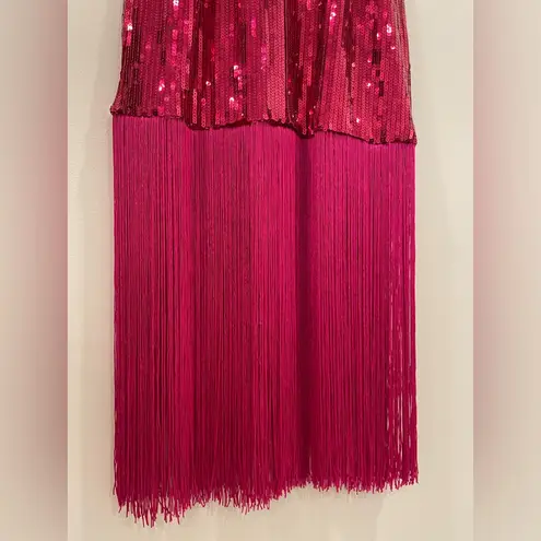 NWT Sequin Pink Fringe Cut