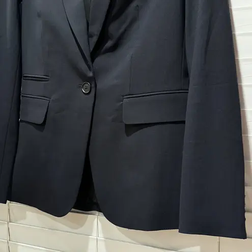 Veronica Beard Classic Navy Wool Blend 1 Button Tailored Blazer Sz 0 Made in USA