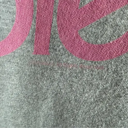Port and Company Gray Sweatshirt with Pink Logo Barbie Size Medium