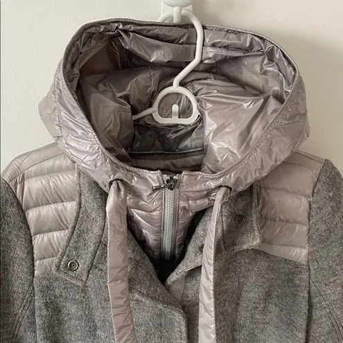 Wool Bogner Gray Hooded Coat Size 6