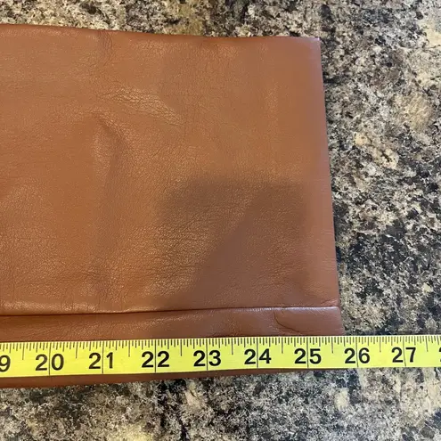 Babaton Aritizia Wide Leg Vegan Leather Pants Size 6 Chocolate Brown