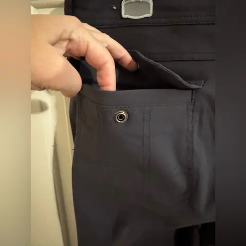 prAna Stretch Zion Halle Pant Roll Up Ankles Steel Gray Size 10