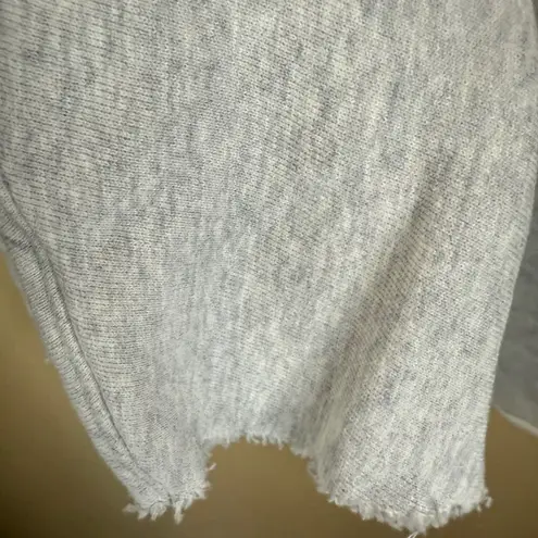 Frank & Eileen Flawed Anna Long Sleeve Capelet Sweatshirt Cotton Gray Size Small