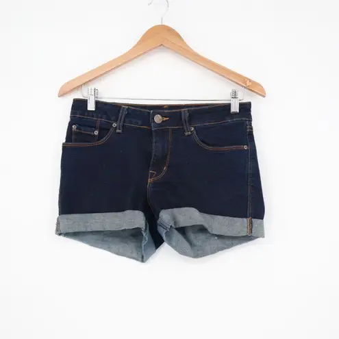 BDG  Shortie Womens 27 Blue Denim Cotton Stretch Low Rise Roll Hem Outdoor Wear