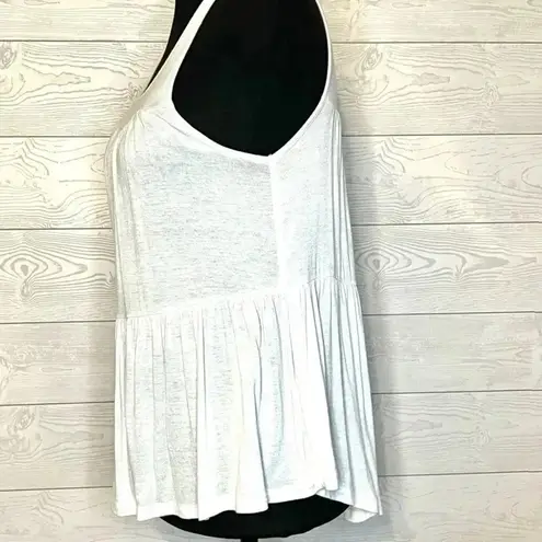 Freebird white gathered layers tank top Size Small White