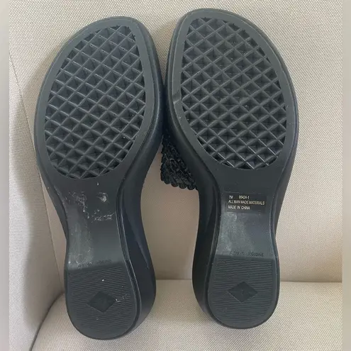 Aerosoles Women’s Black Wedge Sandal Size 7 Neutral Comfort Staple Wardrobe