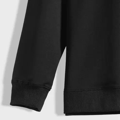 Cat milf university block lettering black cozy sweater Size L