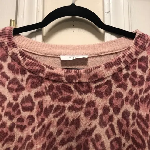 Elodie Leopard Print Crewneck Sweater