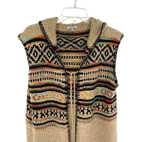 JODIFL Southwestern Boho Colorful Long Knit Sweater Vest Cardigan