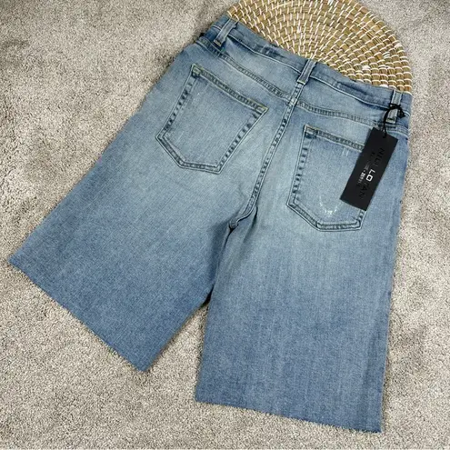 Bermuda NWT Nili Lotan Boyfriend  Shorts Light Blue Wash Size 27