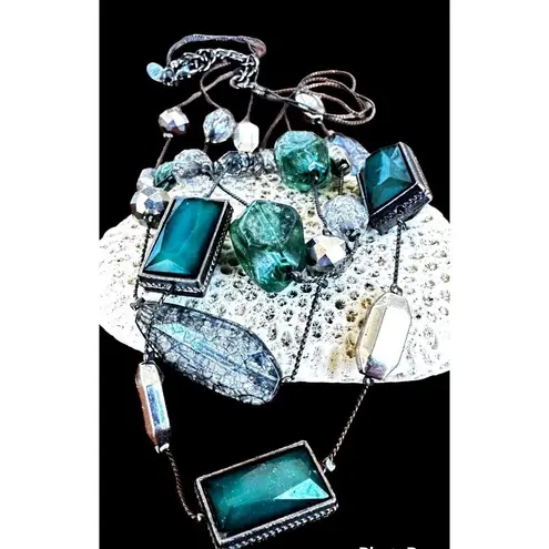 Vintage Beaded Necklace Triple Standed 22 inch 2 inch extender NY Mark …