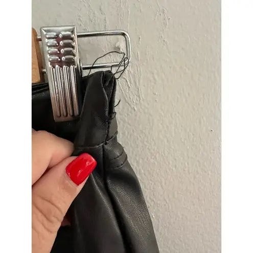 We Wore What Stiletto Vegan Leather Pants With Ankle Zip In Black Size 25