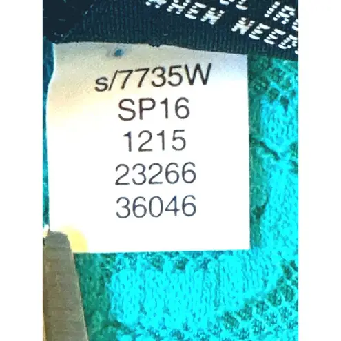 Alfani Lace Layered Zipper Back Teal Lace Overlay Blouse Cotton Blend Size 3X