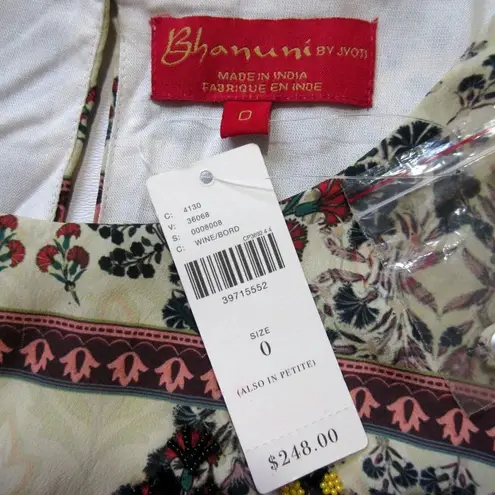 NWT Anthropologie Bhanuni by Jyoti Avery Far Fields Beaded Midi Dress 0 $248