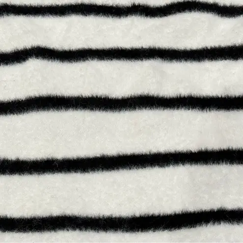 Bailey44 Bailey/44 Revolve White Black Soft Fuzzy Mock Neck Sweater Women’s XS