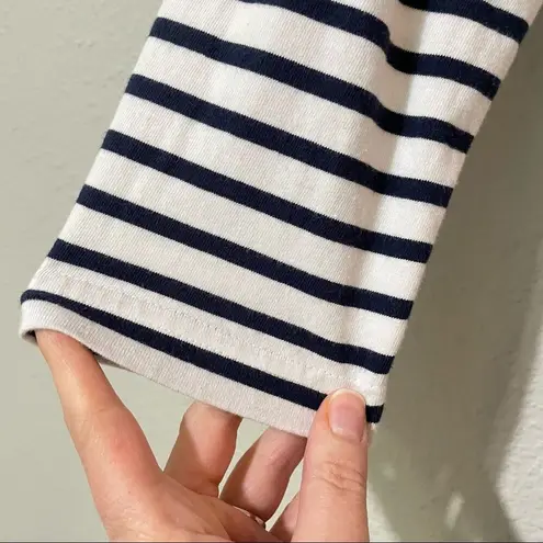 ALC Frank ALC White & Black Striped Mini Dress Shoulder Cut Out Details Womens M Tunic