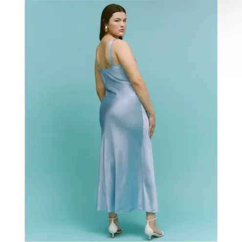 Reformation 100% silk light blue dress NEW