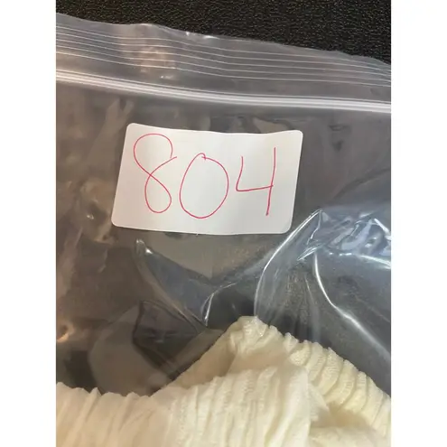 Melissa Tunic Top Womens 16W Crinkle Texture Button Detail Zip Back Ivory USA