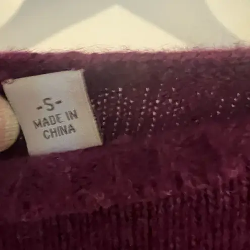 Magenta Boxy Sweater with Zipper Detail Red