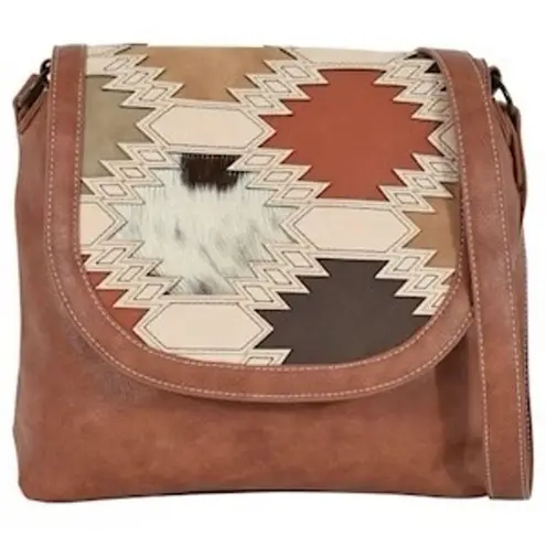 NWT! Catchfly Studio Aztec Crossbody Bag Concealed Carry Western Purse Brown