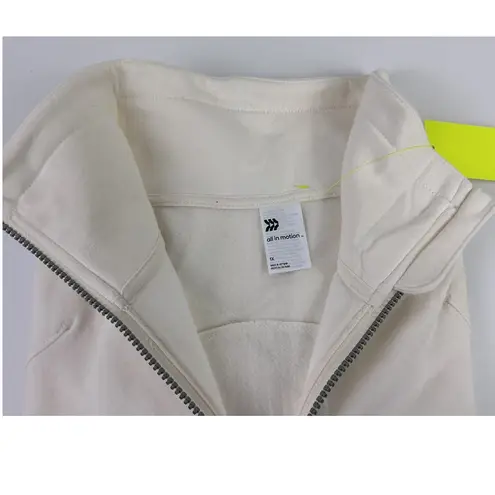 All In Motion Womens Cream Core Fleece 1/2 Zip Pullover Sweatshirt 1X - Image 6