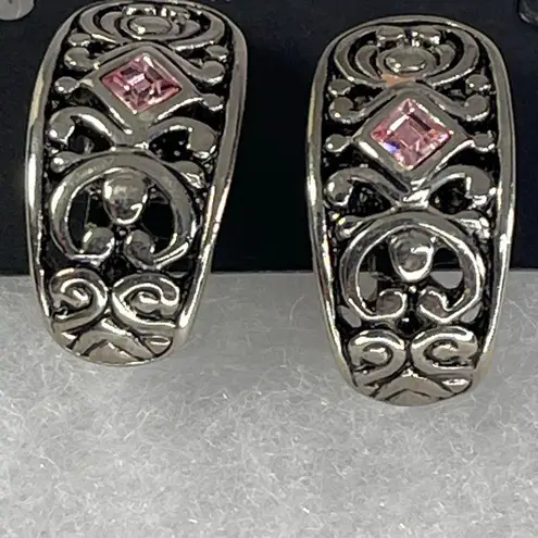 Premier Designs  antique looking open cut pink cut glass